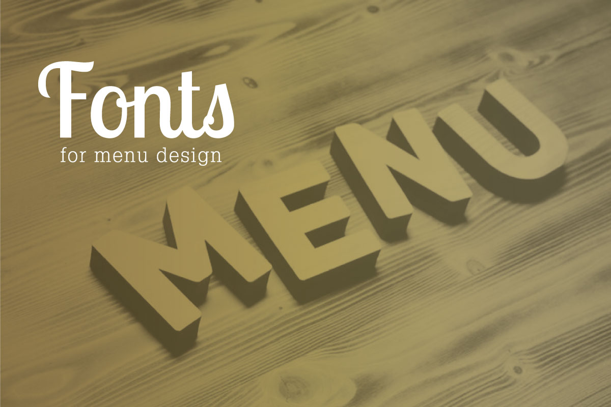 Font ในการออกแบบเมนูอาหาร