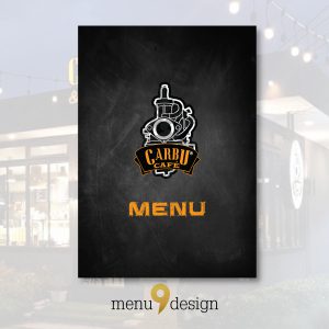 ออกแบบเมนูเท่ๆ มีสไตล์ แบบ Carbu Café